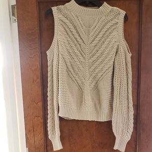 Cold shoulder sweater